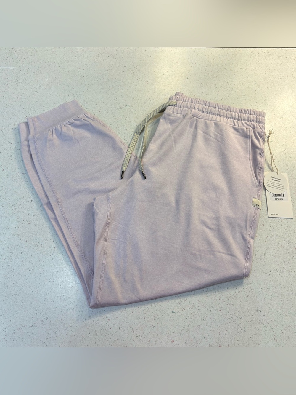 Vuori Women’s Lilac Breeze Heather Performance Jogger Sweatpants - Large